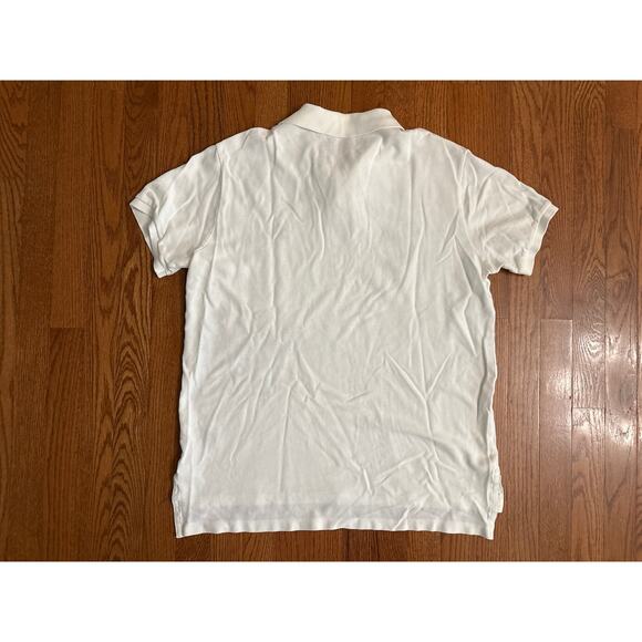 Polo Ralph Lauren White Logo Crest Nautical Pique Men's Polo Shirt Size Large - Picture 4 of 7